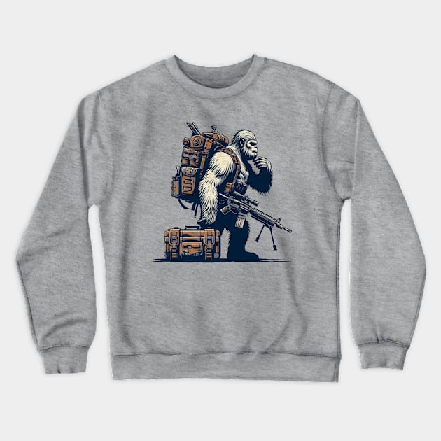 Tactical Bigfoot Crewneck Sweatshirt by WolfeTEES